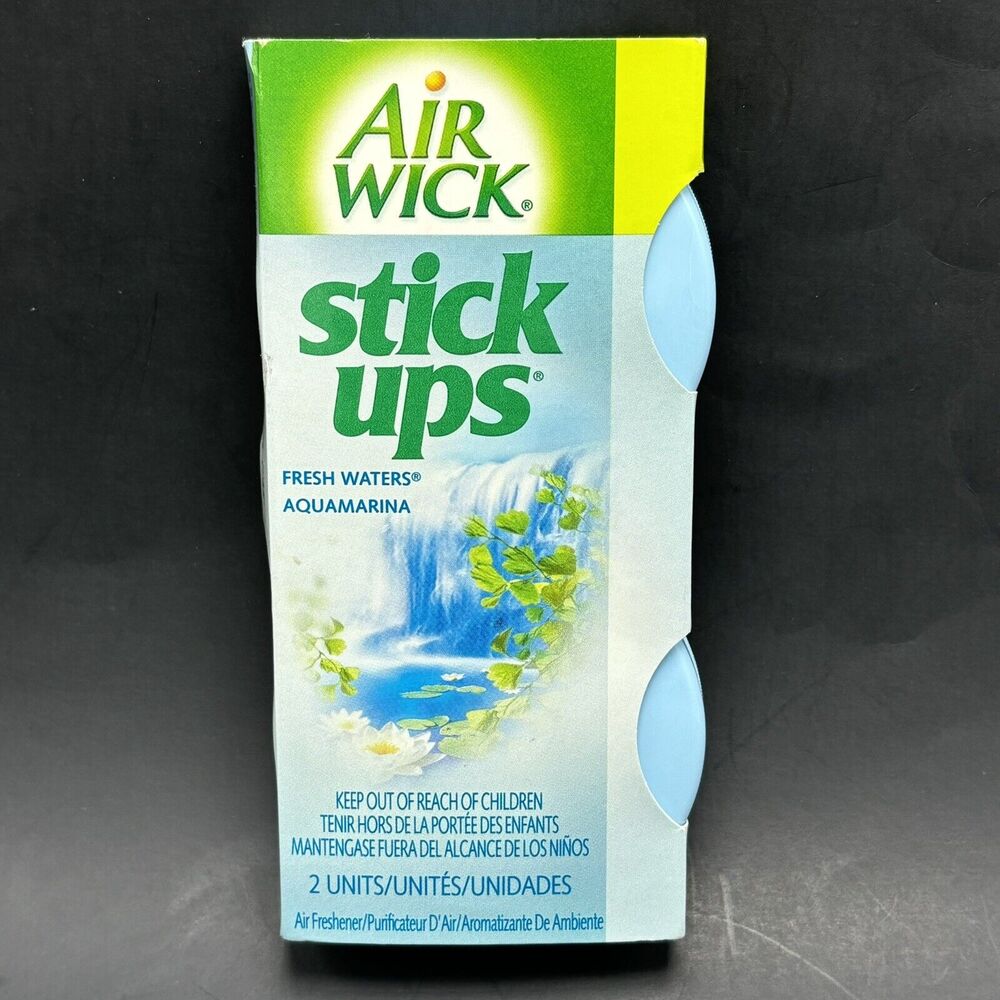 2 Pack Air Wick Stick Ups Fresh Waters Aquamarina Scent Air Fresheners
